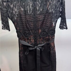Byron Lars Elegant Black Lace Dress
